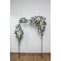  Flower arch arrangement in beige white blush pink colors.  Arbor flowers. Floral archway. Faux flowers for wedding arch. 0028