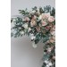  Flower arch arrangement in beige white blush pink colors.  Arbor flowers. Floral archway. Faux flowers for wedding arch. 0028