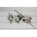  Wedding boutonnieres and wrist corsage  in beige white blush pink color theme. Flower accessories. 0028