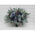 Navy Blue, Dusty Blue, Burgundy & Sage Green Wedding Bouquets | Faux Bridal & Bridesmaid Flowers