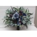 Bouquets in navy blue dusty blue burgundy sage greencolor theme. Bridal bouquet. Faux bouquet. Bridesmaid bouquet. 5332