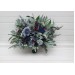 Bouquets in navy blue dusty blue burgundy sage greencolor theme. Bridal bouquet. Faux bouquet. Bridesmaid bouquet. 5332