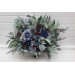 Bouquets in navy blue dusty blue burgundy sage greencolor theme. Bridal bouquet. Faux bouquet. Bridesmaid bouquet. 5332