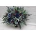 Bouquets in navy blue dusty blue burgundy sage greencolor theme. Bridal bouquet. Faux bouquet. Bridesmaid bouquet. 5332