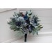 Bouquets in navy blue dusty blue burgundy sage greencolor theme. Bridal bouquet. Faux bouquet. Bridesmaid bouquet. 5332