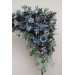  Flower arch arrangement in navy blue dusty blue burgundy sage green colors.  Arbor flowers. Floral archway. Faux flowers for wedding arch. 5332