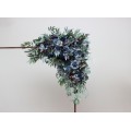  Flower arch arrangement in navy blue dusty blue burgundy sage green colors.  Arbor flowers. Floral archway. Faux flowers for wedding arch. 5332