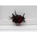 Flower comb in black burgundy color scheme. Wedding accessories for hair. Bridal flower comb. Bridesmaid floral comb. 5325