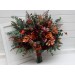 Bouquets in burgundy dusty rose terracotta rust color theme. Bridal bouquet. Faux bouquet. Bridesmaid bouquet. 5294