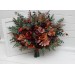 Bouquets in burgundy dusty rose terracotta rust color theme. Bridal bouquet. Faux bouquet. Bridesmaid bouquet. 5294