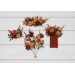 Terracotta rust orange pocket flowers. Pocket boutonniere. Flower accessories. Square flowers. 5331