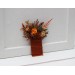 Terracotta rust orange pocket flowers. Pocket boutonniere. Flower accessories. Square flowers. 5331