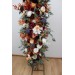  Flower arch arrangement in rust burgundy  ivory colors.  Arbor flowers. Floral archway. Faux flowers for wedding arch. 0007