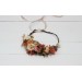 Cr-2 Orange ivory rust terracotta  flower crown. Hair wreath. Flower girl crown. Wedding flowers. 0029 EU UK