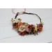 Cr-2 Orange ivory rust terracotta  flower crown. Hair wreath. Flower girl crown. Wedding flowers. 0029 EU UK