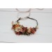 Cr-2 Orange ivory rust terracotta  flower crown. Hair wreath. Flower girl crown. Wedding flowers. 0029 EU UK