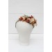 Cr-2 Orange ivory rust terracotta  flower crown. Hair wreath. Flower girl crown. Wedding flowers. 0029 EU UK