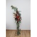  Flower arch arrangement in burgundy burnt orange colors.  Arbor flowers. Floral archway. Faux flowers for wedding arch. 5160