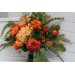 Bouquets in orange green color theme. Bridal bouquet. Faux bouquet. Bridesmaid bouquet. 5337