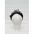 Black flower crown. Halloween crown. Flower girl crown. Wedding flowers. 5340