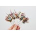  Set of 5 hair pins in  dusty rose purple pink color scheme. Hair accessories. Flower accessories for wedding. 0004 EU UK