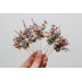  Set of 5 hair pins in  dusty rose purple pink color scheme. Hair accessories. Flower accessories for wedding. 0004 EU UK