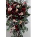  Flower arch arrangement in burgundy blush pink colors.  Arbor flowers. Floral archway. Faux flowers for wedding arch. 5080