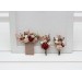  Wedding boutonnieres  in blush pink burgundy color scheme. Flower accessories. Pocket boutonniere. Square flowers. Rustic wedding. 5342