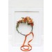 Orange rust flower crown. Hair wreath. Flower girl crown. Wedding flowers. 0057 EU UK