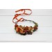 Orange rust flower crown. Hair wreath. Flower girl crown. Wedding flowers. 0057 EU UK