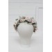 Beige white blush pink flower crown. Hair wreath. Flower girl crown. Wedding flowers. 0028 EU UK