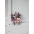  Wedding boutonnieres  in pastel color theme.Dusty rose purple pink flower accessories. 0004 EU UK