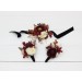  Wedding boutonnieres and wrist corsage  in burgundy brown cream color theme. Flower accessories. 0041 EU UK