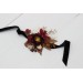  Wedding boutonnieres and wrist corsage  in burgundy brown cream color theme. Flower accessories. 0041 EU UK