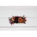 Flower comb in rust orange burgundy navy blue color scheme. Wedding accessories for hair. Bridal flower comb. Bridesmaid floral comb. 0043 EU UK