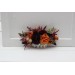 Flower comb in rust orange burgundy navy blue color scheme. Wedding accessories for hair. Bridal flower comb. Bridesmaid floral comb. 0043 EU UK