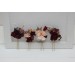  Set of 4 hair pins in  purple burgundy beige black  color scheme. Hair accessories. Flower accessories for wedding.  0072 EU UK