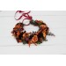 Rust burgundy cinnamon orange flower crown. Hair wreath. Flower girl crown. Wedding flowers. 0033 EU UK