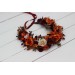 Cr-1 Burgundy rust ivory flower crown. Hair wreath. Flower girl crown. Wedding flowers. 0025 EU UK