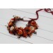 Cr-1 Burgundy rust ivory flower crown. Hair wreath. Flower girl crown. Wedding flowers. 0025 EU UK