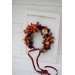 Cr-1 Burgundy rust ivory flower crown. Hair wreath. Flower girl crown. Wedding flowers. 0025 EU UK