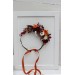 Rust burgundy white flower crown. Hair wreath. Flower girl crown. Wedding flowers. 5124 EU UK