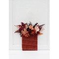 Pocket boutonniere in burgundy terracottacolor scheme. Flower accessories. 0061 EU  UK