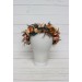  Orange rust peach crown. Hair wreath. Flower girl crown. Wedding flowers. 0001 EU UK