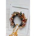  Orange rust peach crown. Hair wreath. Flower girl crown. Wedding flowers. 0001 EU UK