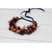 Orange burgundy navy blue  flower crown. Hair wreath. Flower girl crown. Wedding flowers. 0045 EU UK