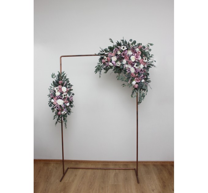  Flower arch arrangement in lilac white mauve colors.  Arbor flowers. Floral archway. Faux flowers for wedding arch. 5059-2