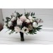 Bouquets in Blush pink burgundy black white brown color theme. Bridal bouquet. Faux bouquet. Bridesmaid bouquet. Moody wedding. 5346