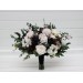 Bouquets in Blush pink burgundy black white brown color theme. Bridal bouquet. Faux bouquet. Bridesmaid bouquet. Moody wedding. 5346