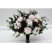 Bouquets in Blush pink burgundy black white brown color theme. Bridal bouquet. Faux bouquet. Bridesmaid bouquet. Moody wedding. 5346